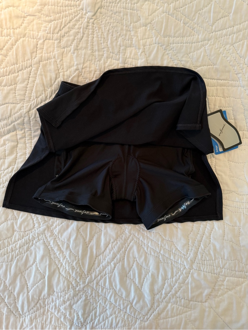 Black Active Biking Skort with padding. - Picture 4 of 9
